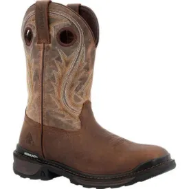 Rocky Men's Rams Horn Western Boot - Dark Brown RKW0393