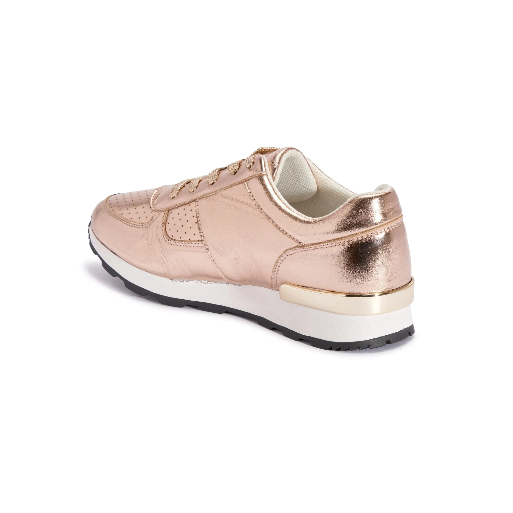 Rose Gold Lace Up Trainer