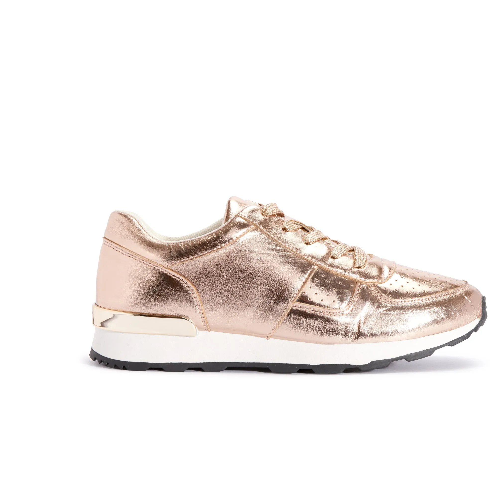 Rose Gold Lace Up Trainer