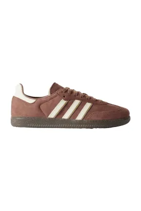 Samba OG Brown Leather-Trimmed Nubuck Sneakers