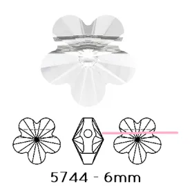 Swarovski 5744 mini flower bead crystal - 6mm (2)