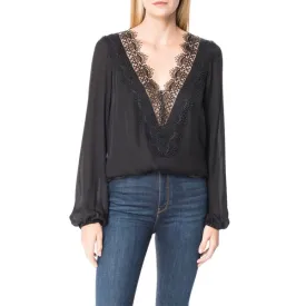 The Alannah Lace Trim V-Neck Top