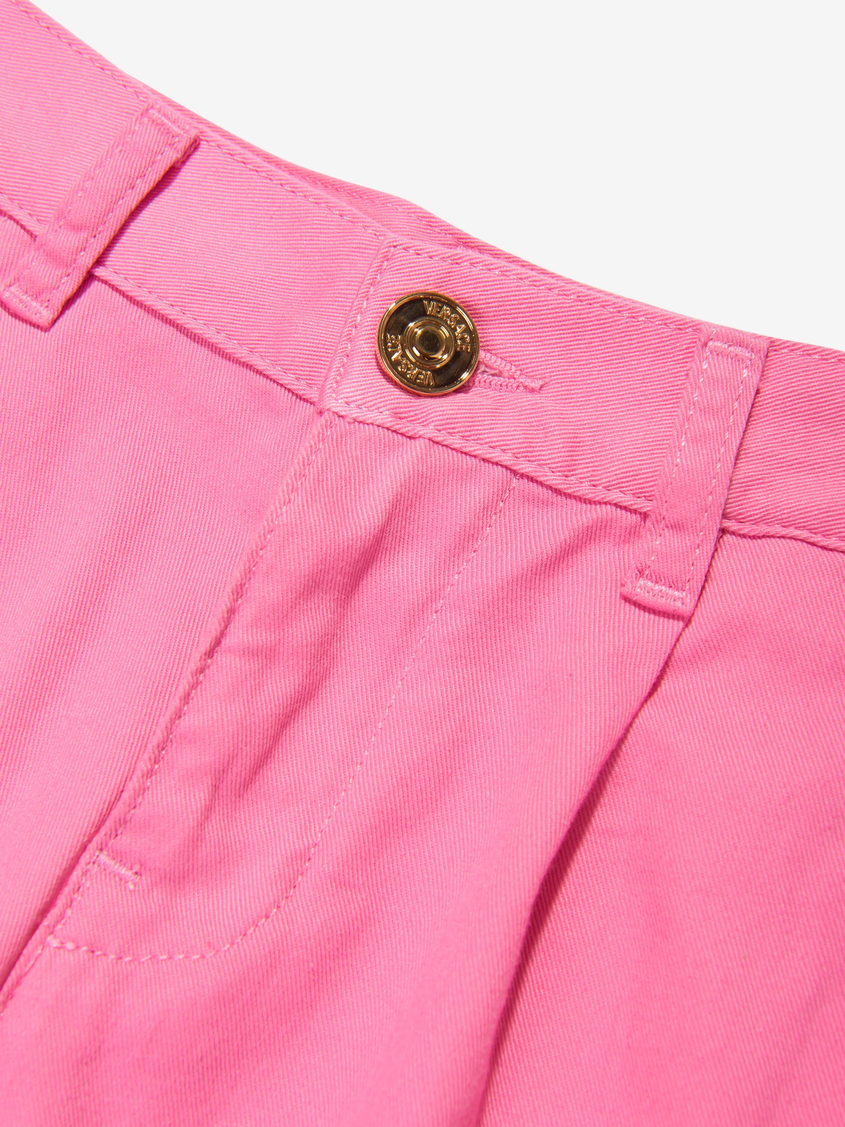 Versace Girls Cargo Trousers in Pink