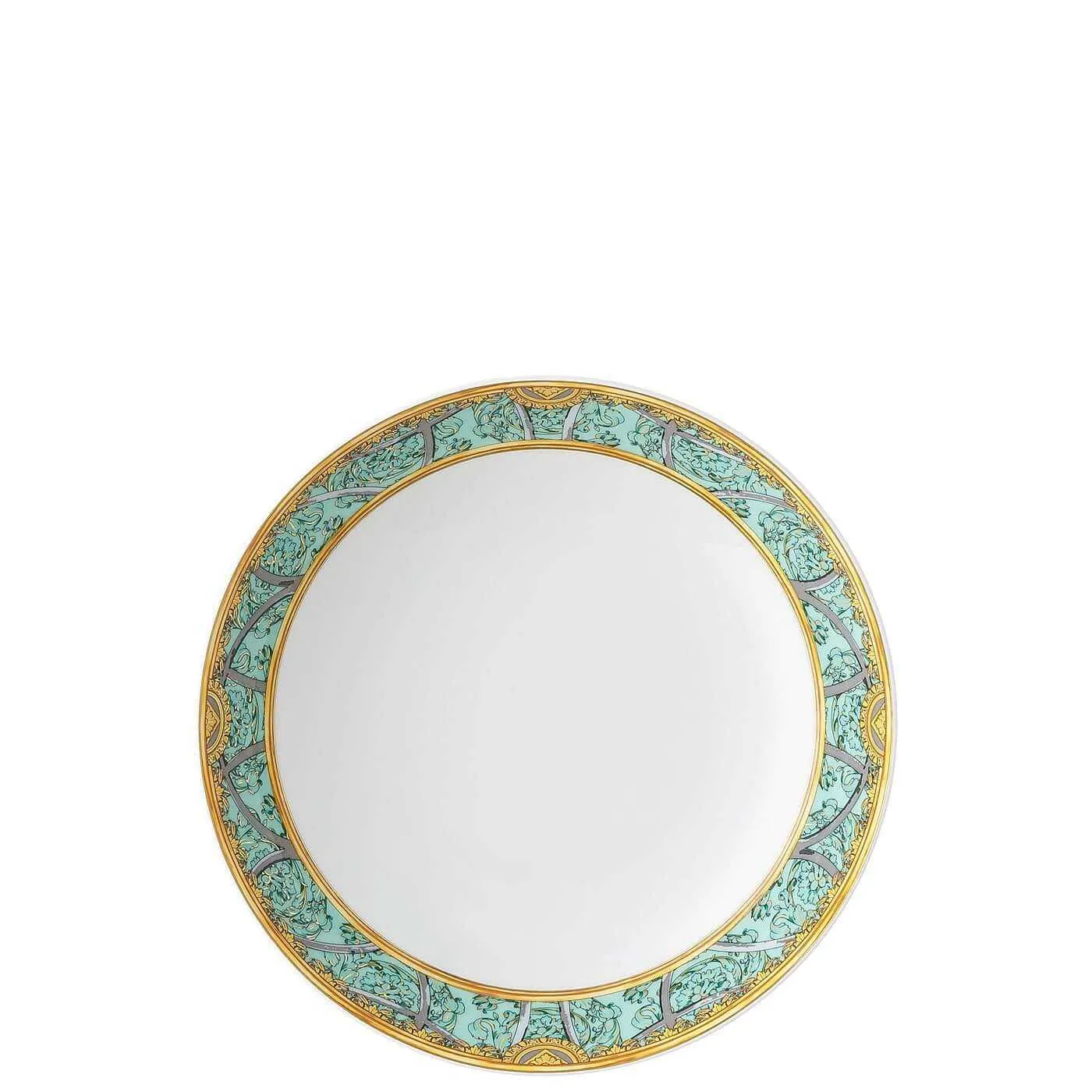 Versace meets Rosenthal La scala del Palazzo Deep plate diam. 22 cm. green