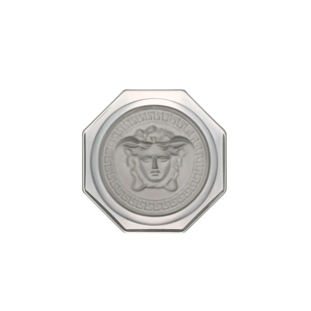 Versace meets Rosenthal Medusa Crystal Lumiere glass coaster diam. 10 cm