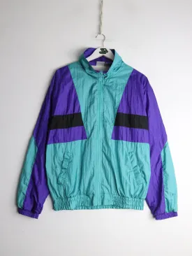 Vintage Athletic Works Windbreaker Mens Medium Blue Jacket