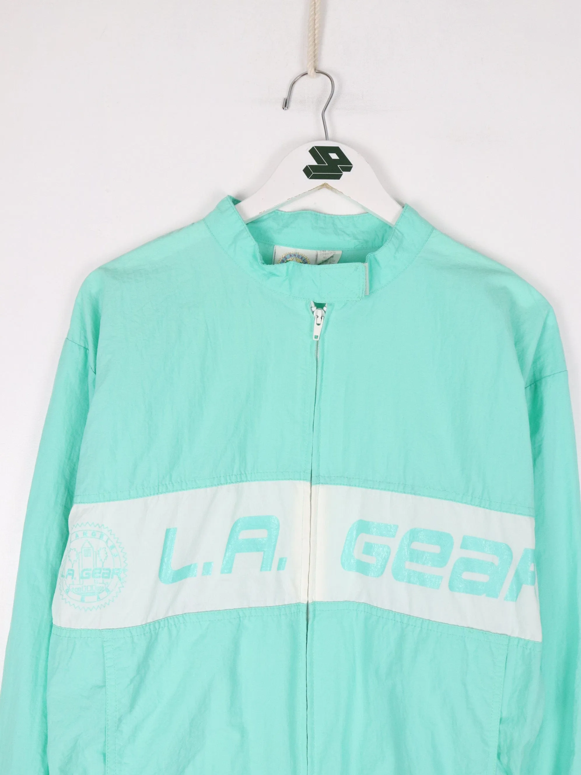 Vintage L.A. Gear Windbreaker Womens Medium Green Jacket 90s