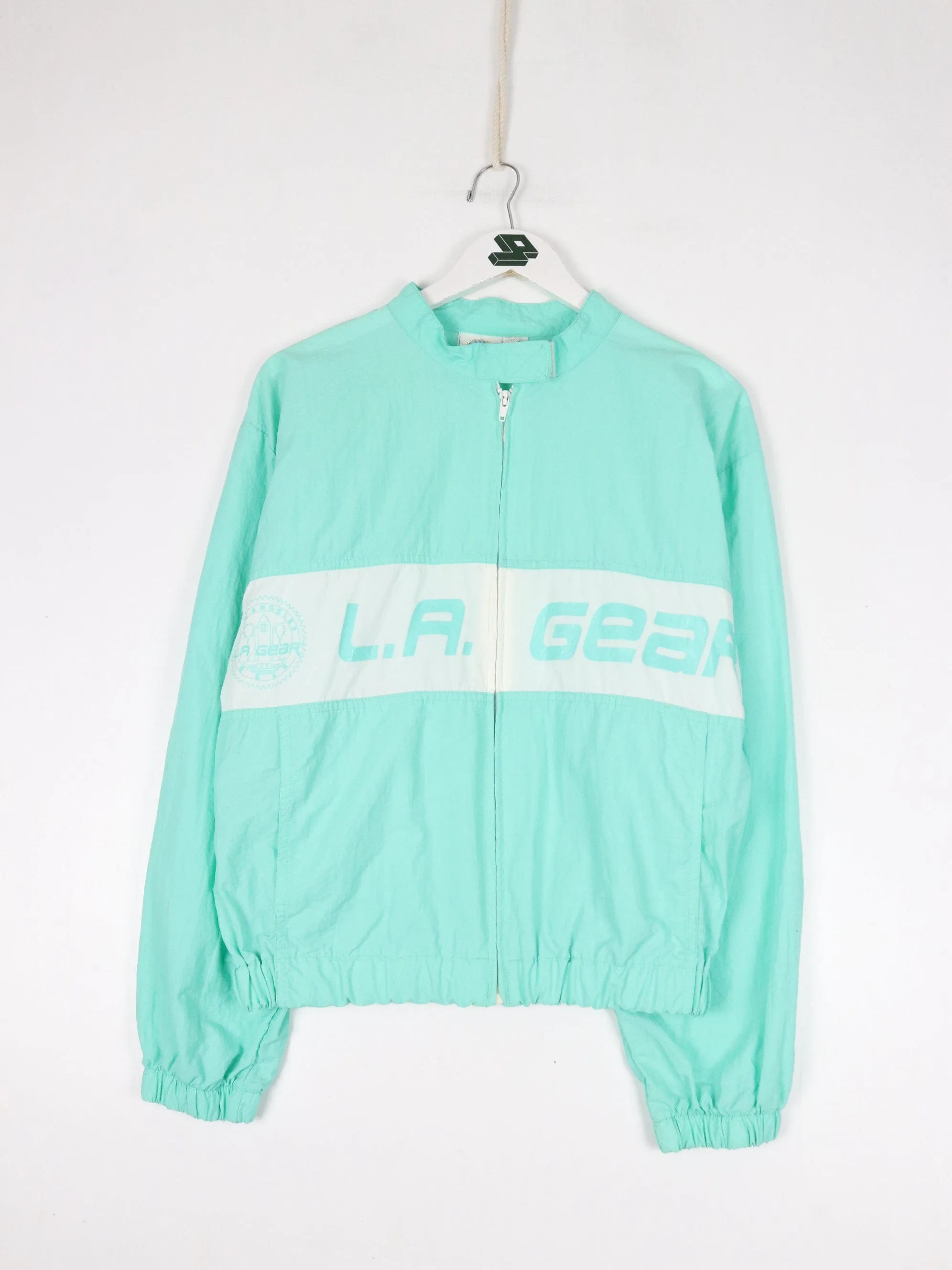 Vintage L.A. Gear Windbreaker Womens Medium Green Jacket 90s