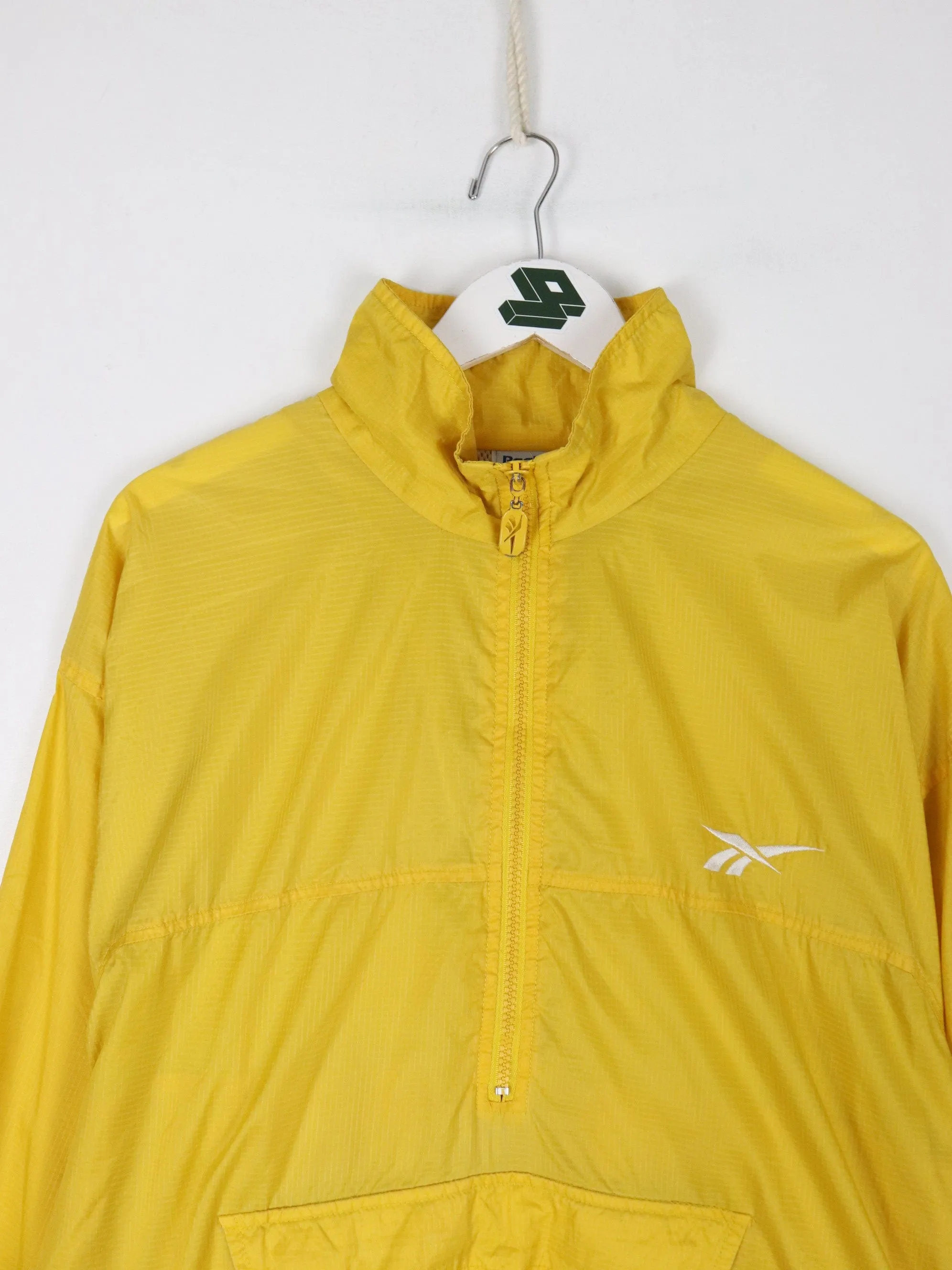 Vintage Reebok Windbreaker Mens Medium Yellow Anorak