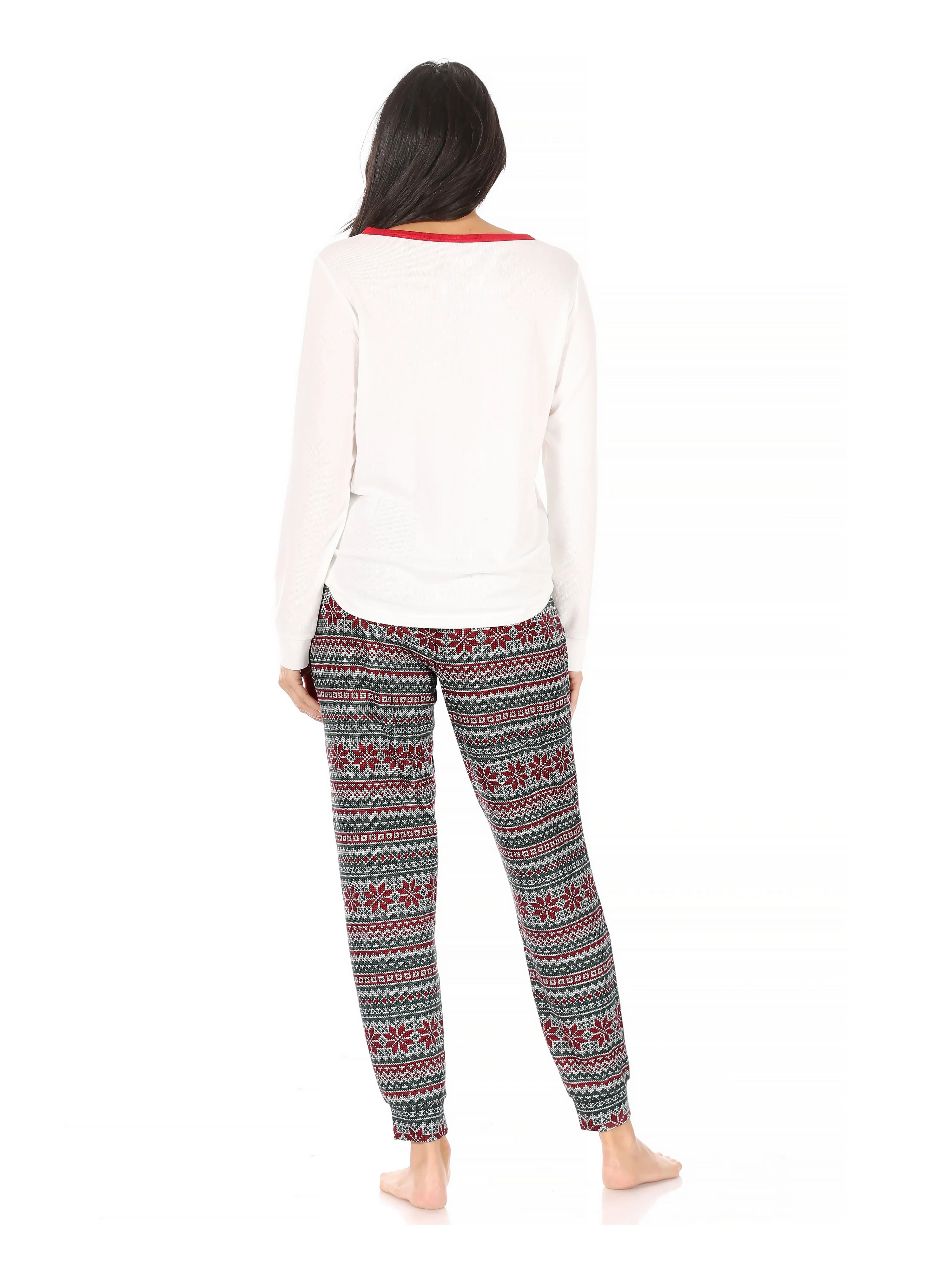 Women's "CHRISTMAS CREW" Long Sleeve Top and Jogger Pajama Set