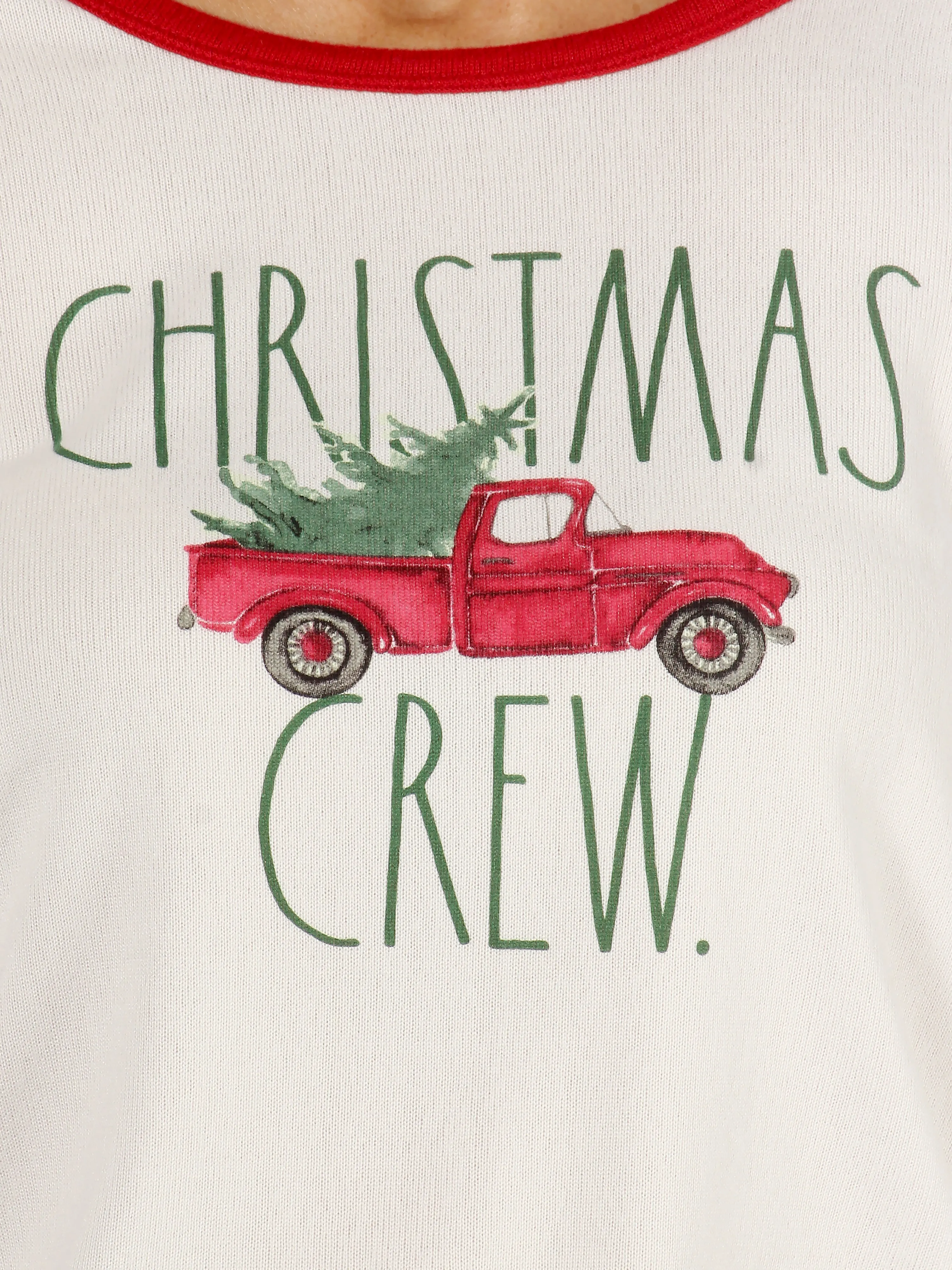 Women's "CHRISTMAS CREW" Long Sleeve Top and Jogger Pajama Set